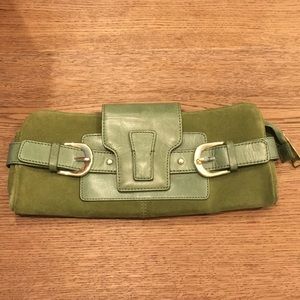Banana republic real Suede and leather clutch